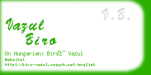 vazul biro business card